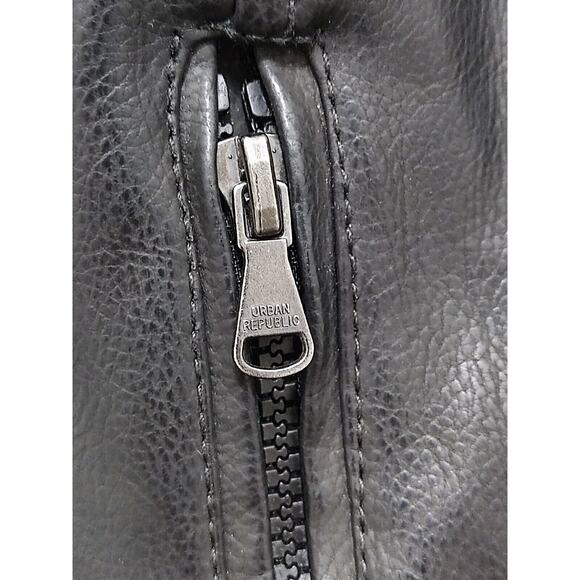 URBAN REPUBLIC HOODED BLACK ZIP/BUTTON UP JACKET SIZE 18M - Picture 3 of 8